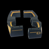 crank brothers crankbrothers pedal spares part pedal body mallet dh 11 right complete black gold p109184
